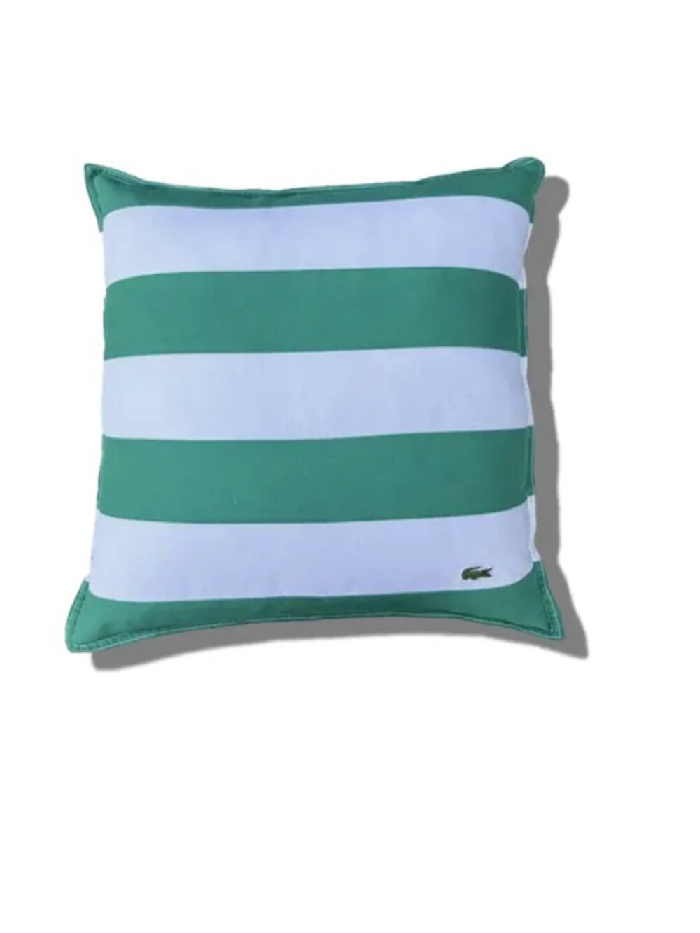 Lacoste Green & White Striped Pique Feather-Filled Pillow